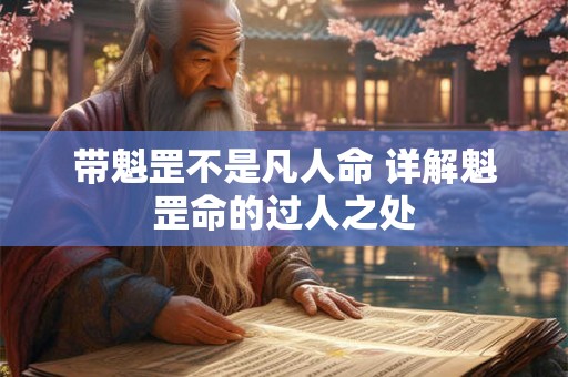 带魁罡不是凡人命 详解魁罡命的过人之处 带魁罡不是凡人命 详解魁罡命的过人之处