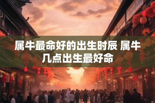 属牛最命好的出生时辰 属牛几点出生最好命 属牛最命好的出生时辰 属牛几点出生最好命