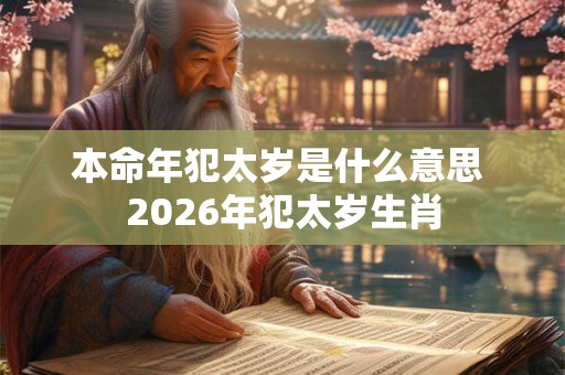 本命年犯太岁是什么意思 2026年犯太岁生肖