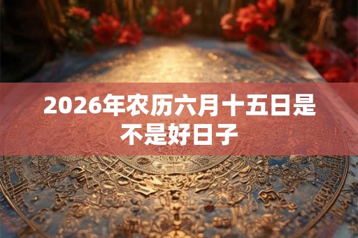 2026年农历六月十五日是不是好日子 2026年农历六月十五日是不是好日子
