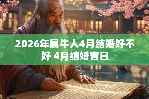 2026年属牛人4月结婚好不好 4月结婚吉日