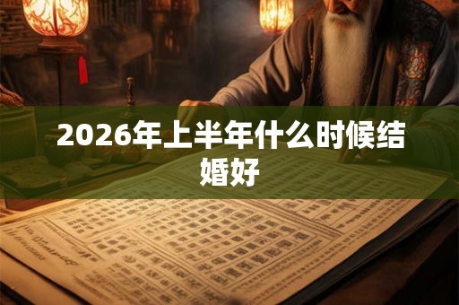 2026年上半年什么时候结婚好