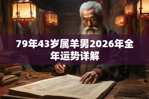 79年43岁属羊男2026年全年运势详解 79年43岁属羊男2026年全年运势详解