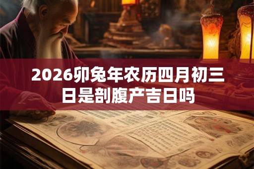 2026卯兔年农历四月初三日是剖腹产吉日吗 2026卯兔年农历四月初三日是剖腹产吉日吗