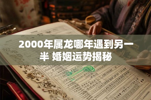 2000年属龙哪年遇到另一半 婚姻运势揭秘 2000年属龙哪年遇到另一半 婚姻运势揭秘