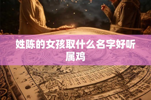 姓陈的女孩取什么名字好听属鸡 姓陈的女孩取什么名字好听属鸡