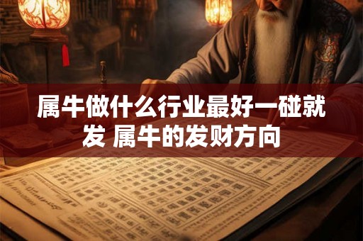 属牛做什么行业最好一碰就发 属牛的发财方向 属牛做什么行业最好一碰就发 属牛的发财方向