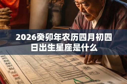 2026癸卯年农历四月初四日出生星座是什么