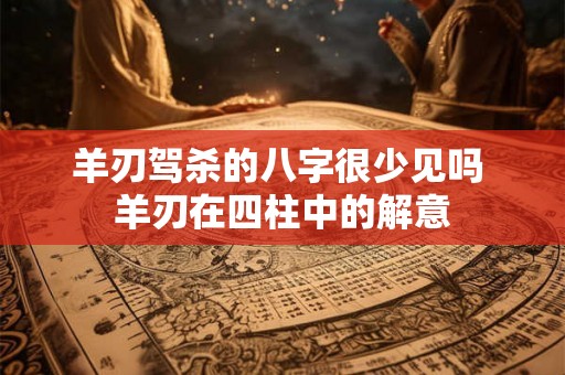 羊刃驾杀的八字很少见吗 羊刃在四柱中的解意 羊刃驾杀的八字很少见吗 羊刃在四柱中的解意