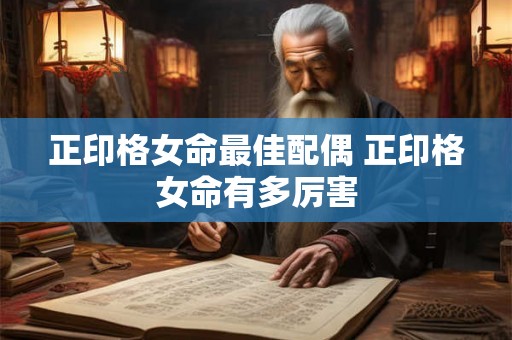 正印格女命最佳配偶 正印格女命有多厉害