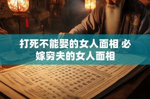 打死不能娶的女人面相 必嫁穷夫的女人面相