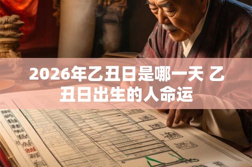 2026年乙丑日是哪一天 乙丑日出生的人命运 2026年乙丑日是哪一天 乙丑日出生的人命运