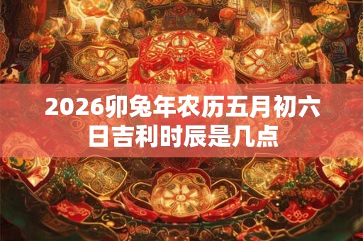 2026卯兔年农历五月初六日吉利时辰是几点 2026卯兔年农历五月初六日吉利时辰是几点