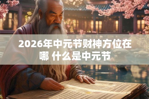 2026年中元节财神方位在哪 什么是中元节