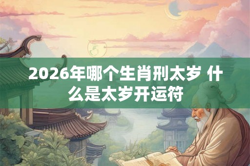 2026年哪个生肖刑太岁 什么是太岁开运符 2026年哪个生肖刑太岁 什么是太岁开运符