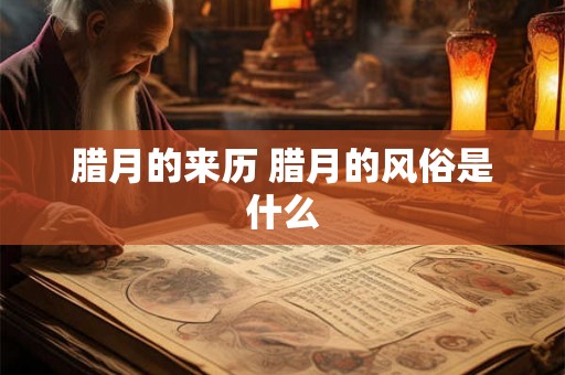 腊月的来历 腊月的风俗是什么 腊月的来历 腊月的风俗是什么