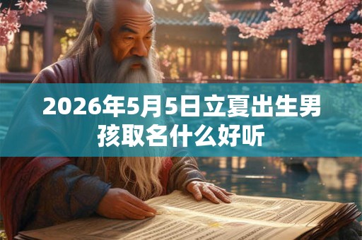 2026年5月5日立夏出生男孩取名什么好听 2026年5月5日立夏出生男孩取名什么好听