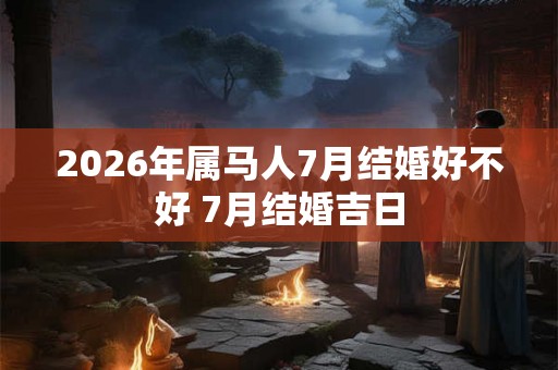 2026年属马人7月结婚好不好 7月结婚吉日 2026年属马人7月结婚好不好 7月结婚吉日
