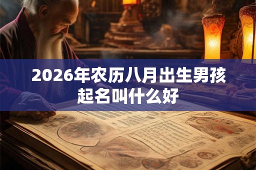 2026年农历八月出生男孩起名叫什么好 2026年农历八月出生男孩起名叫什么好