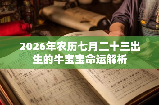 2026年农历七月二十三出生的牛宝宝命运解析