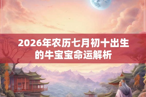 2026年农历七月初十出生的牛宝宝命运解析 2026年农历七月初十出生的牛宝宝命运解析