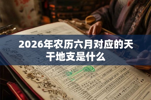 2026年农历六月对应的天干地支是什么 2026年农历六月对应的天干地支是什么