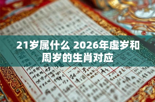 21岁属什么 2026年虚岁和周岁的生肖对应 21岁属什么 2026年虚岁和周岁的生肖对应