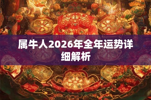 属牛人2026年全年运势详细解析