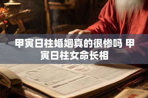 甲寅日柱婚姻真的很惨吗 甲寅日柱女命长相 甲寅日柱婚姻真的很惨吗 甲寅日柱女命长相