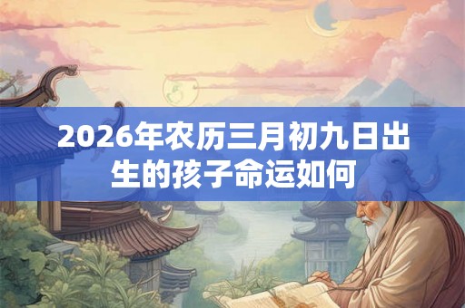 2026年农历三月初九日出生的孩子命运如何 2026年农历三月初九日出生的孩子命运如何
