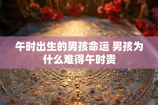 午时出生的男孩命运 男孩为什么难得午时贵 午时出生的男孩命运 男孩为什么难得午时贵
