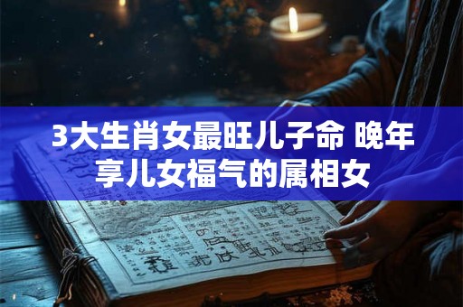 3大生肖女最旺儿子命 晚年享儿女福气的属相女