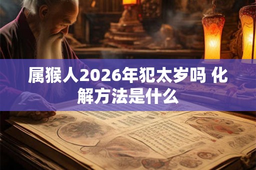 属猴人2026年犯太岁吗 化解方法是什么 属猴人2026年犯太岁吗 化解方法是什么