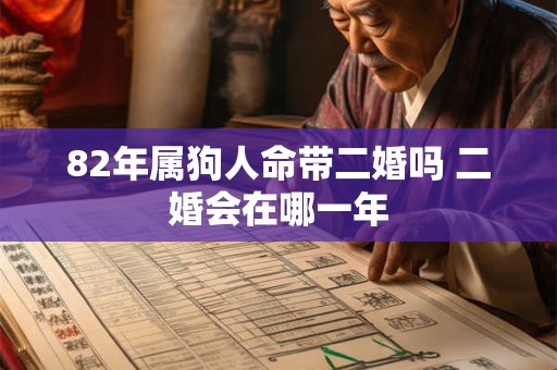 82年属狗人命带二婚吗 二婚会在哪一年 82年属狗人命带二婚吗 二婚会在哪一年