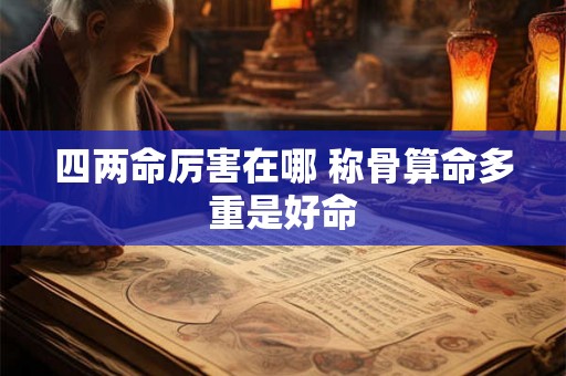 四两命厉害在哪 称骨算命多重是好命
