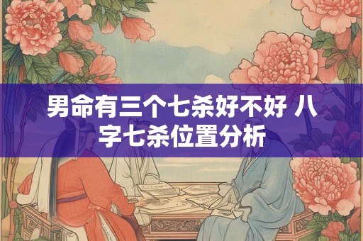 男命有三个七杀好不好 八字七杀位置分析 男命有三个七杀好不好 八字七杀位置分析