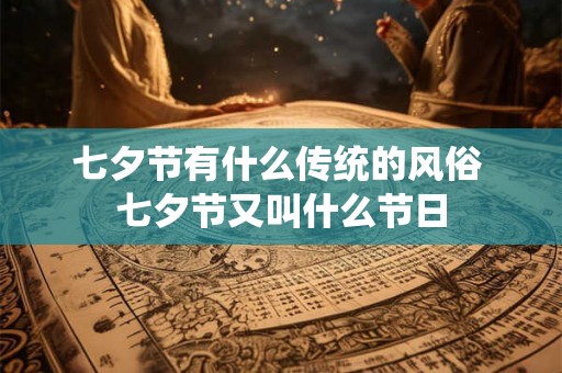 七夕节有什么传统的风俗 七夕节又叫什么节日