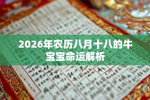 2026年农历八月十八的牛宝宝命运解析
