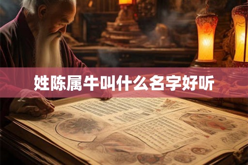 姓陈属牛叫什么名字好听 姓陈属牛叫什么名字好听