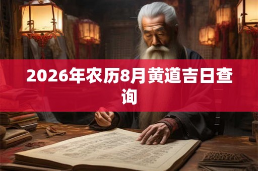 2026年农历8月黄道吉日查询 2026年农历8月黄道吉日查询