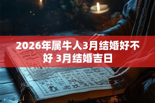2026年属牛人3月结婚好不好 3月结婚吉日