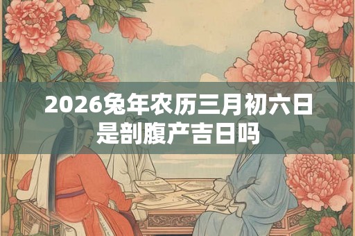 2026兔年农历三月初六日是剖腹产吉日吗 2026兔年农历三月初六日是剖腹产吉日吗