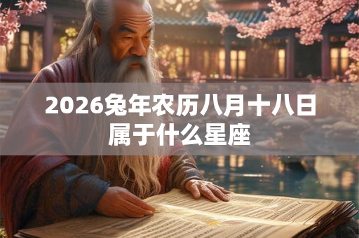 2026兔年农历八月十八日属于什么星座 2026兔年农历八月十八日属于什么星座