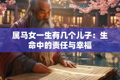 属马女一生有几个儿子:生命中的责任与幸福 属马女一生有几个儿子:生命中的责任与幸福