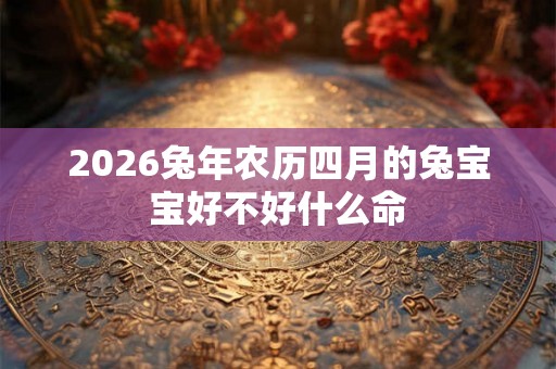 2026兔年农历四月的兔宝宝好不好什么命 2026兔年农历四月的兔宝宝好不好什么命