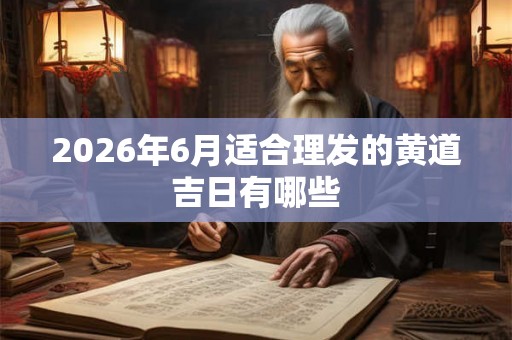 2026年6月适合理发的黄道吉日有哪些 2026年6月适合理发的黄道吉日有哪些