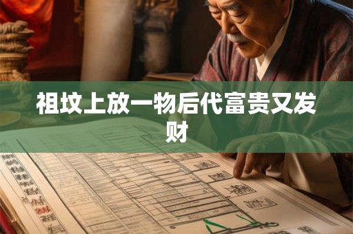 祖坟上放一物后代富贵又发财 祖坟上放一物后代富贵又发财