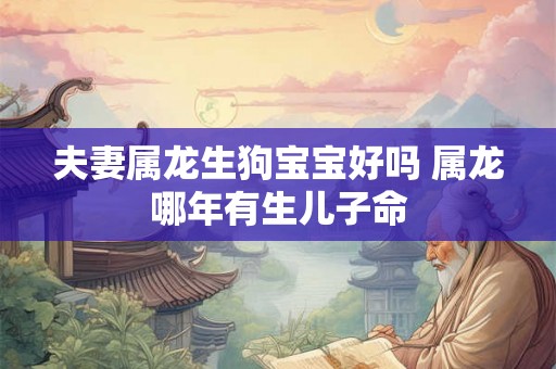 夫妻属龙生狗宝宝好吗 属龙哪年有生儿子命