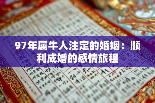 97年属牛人注定的婚姻:顺利成婚的感情旅程 97年属牛人注定的婚姻:顺利成婚的感情旅程