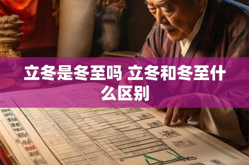 立冬是冬至吗 立冬和冬至什么区别 立冬是冬至吗 立冬和冬至什么区别